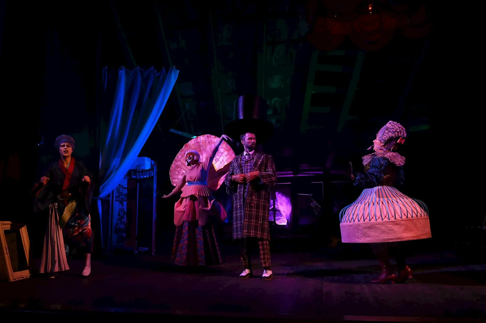 Scène de théâtre pendant une représentation